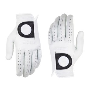 Guantes de Golf de Cuero Genuino Blanco, Transpirables, Unisex, con Cierre de Velcro para Deportes - Product Image 5