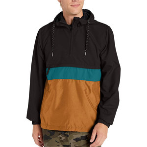 Custom Autumn Starter Front Pocket Vintage Hood <b>Jacket</b> <b>Light</b> Weight Waterproof Windbreaker Zip Up <b>Jacket</b> For <b>Men</b> - Product Image 1