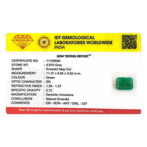 Natural 4.85 Ct Emerald Cut Loose Gemstone Faceted Premium Emerald for Fine Jewelry - Product Image 4