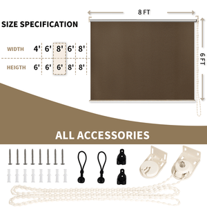 Tenda a Rullo in HDPE Mocha 8 X 8 con Giunzioni per Gazebo e Pergola - Product Image 5