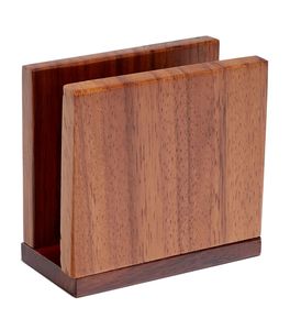 Porta servilletas de madera premium, accesorio de comedor duradero, decoración rústica para cocina, soporte para pañuelos para restaurantes, hoteles, cafeterías. - Product Image 2