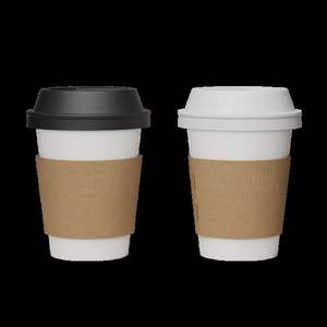 ปลอกหุ้มแก้วกระดาษ ProTakeOut ป้องกันน้ำ/น้ำมัน ปราศจากสาร BPA สำหรับแก้วขนาด 12-24 ออนซ์ แพ็ค 1000 ชิ้น (50/20) ป้องกันการรั่วซึม - Product Image 3