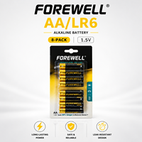 Pile alcaline LR6 AA longue durée, fournisseur OEM ODM avec service d'emballage flexible