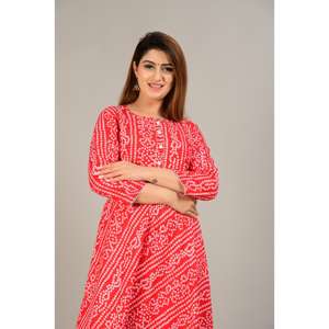 AARTI FASHION CASUAL SALWAR SUIT Silhouette ample Respirant Élément de mode simple Col bijou Manches trois quarts pour le quotidien - Product Image 1