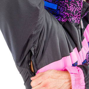 Traje de Esquí Unisex Impermeable y Cortavientos, Tallas Grandes, Negro, Rosa, Azul, con Estampado por Transferencia Térmica, Poliéster Aislante, Cierre de Cremallera, Cuello Alto - Product Image 4