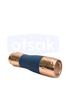 OTSAK Premium - Tapas para botellas de agua portátiles de cobre con estampado azul mate y efecto martillado, 34 oz, 950 ml - Product Image 5