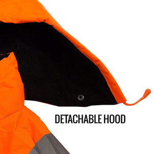 เสื้อแจ็คเก็ตบอมเบอร์แบบ Hi-Viz สำหรับงานที่ต้องการการมองเห็นสูง ระดับ 3  บุขนด้านใน กันน้ำ ระบายอากาศได้ดี เหมาะสำหรับทุกเพศทุกวัย ใช้ในฤดูร้อน สำหรับงานก่อสร้าง - Product Image 3