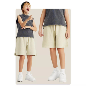 Pantalones Cortos Bermuda de Algodón Rosa para Niños, Cintura Media Elástica, Estilo Casual, Color Sólido, Tejido Transpirable - Product Image 5