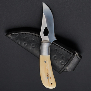 7.5-inch skinning <b>knife</b> Stainless Steel blade hunting <b>knife</b> Full tang <b>bone</b> <b>handle</b> <b>knife</b> Steel bolstered hunting <b>knife</b> - Product Image 2