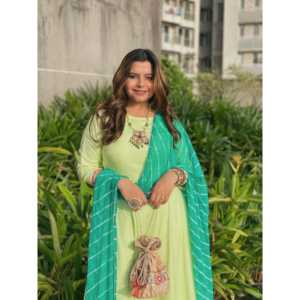 Ensemble de costume en mousseline de rayonne vert pistache pour femmes - Taille XS - Product Image 3