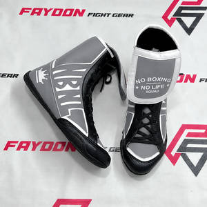 Chaussures de boxe personnalisées OEM No Boxing No Life, semelle plate, antidérapantes, pour la lutte, unisexes - Product Image 2
