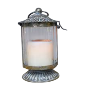 Farol de madera blanco vintage, portavelas colgante decorativo para decoración del hogar en interiores y exteriores, centro de mesa para bodas. - Product Image 3