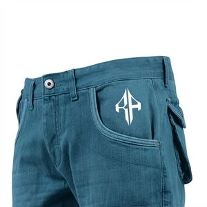 Pantalones Cortos de Mezclilla para Hombre, de Alta Calidad, con Estampado de Serigrafía, Estilo Jeans, de Pierna Ancha, Material Spandex/Poliéster - Product Image 5
