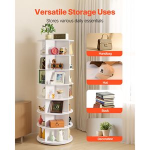 7 Tiers Freestanding Lazy Susan 360 Degree <b>Rotating</b> <b>Shoe</b> <b>Rack</b> Tower Revolving Storage Carousel Display for <b>Shoes</b> - Product Image 3