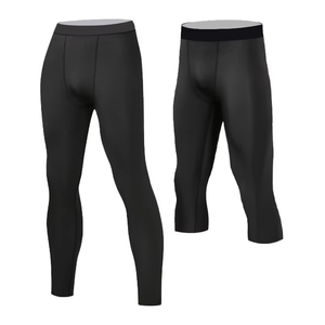Custom Design Stretchable Fabric <b>Men's</b> Leggings Custom Color Full Length Running Compression Gym <b>Yoga</b> <b>Pants</b> - Product Image 2