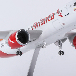 Modelos de avión de resina de 47cm con librea personalizada, avión A320 Neo Avianca Airlines, modelo de avión a escala 1/80 con luces - Product Image 2