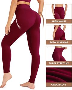 Womens High Waisted <b>Leggings</b> Knitted SpandexPolyester Stretch Breathable Soft Solid Body <b>Slim</b> Fit Athletic Yoga Gym Daily Wear - Product Image 2