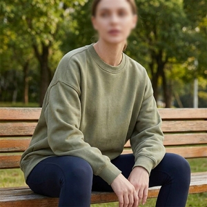 Custom Logo Autumn Eco Friendly Breathable Front Heavyweight 350 GSM Fleece Oversized <b>Jumper</b> for Women Shorts Sweatshirt Sets - Product Image 3