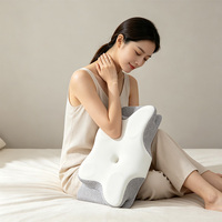 Almohada de Espuma Viscoelástica con Forma de Mariposa, Tamaño Individual, Soporte para el Cuello para Dormir de Lado