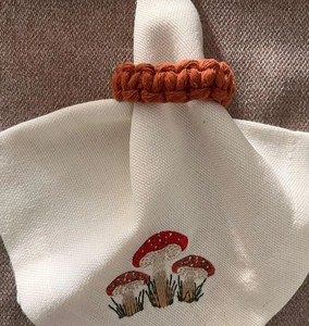 Anneau de serviette en corde de coton terracotta - Product Image 3