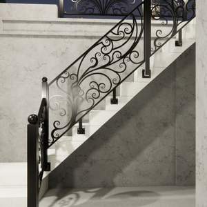 Barandillas de Hierro Forjado para Escaleras Interiores y Exteriores, Barandas Decorativas Modernas para Escaleras de Balcón, Garantía de 3 Años para Escaleras Elegantes - Product Image 6