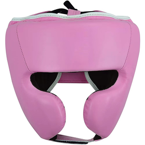 Protector de Cabeza de Boxeo con Cordones de Cuero Vacuno, Protector de Cabeza de Artes Marciales de Cuero Sintético de Alta Calidad - Product Image 2