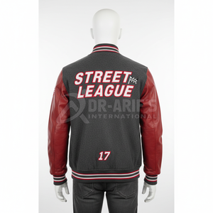 High Quality Winter High Street Varsity Baseball Letterman <b>Jackets</b> <b>Men</b> Front Custom <b>Letter</b> Embroidery Hooded Zipper Waterproof - Product Image 6