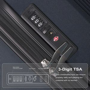 Set Valigie Premium Blu in ABS a 3 Pezzi (20, 24, 28 Pollici) con Manico Multi-Posizione, Ruote Silenziose Girevoli e Approvazione TSA - Product Image 5
