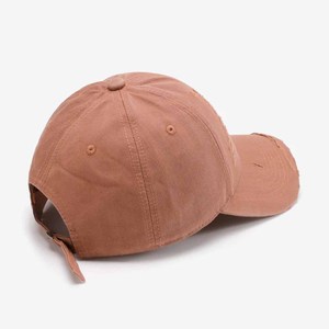 Gorra Unisex 100% Algodón, Diseño Desgastado de 6 Paneles, Color Sólido, Ajustable, Casual, para Primavera/Verano - Product Image 4