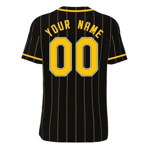 100% Polyester Adult Custom Solid Color Baseball Jersey with Quick Dry V-neck Half Sleeve Sports Team Uniform - Product Image 4