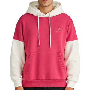 เสื้อฮู้ดดี้โอเวอร์ไซส์สำหรับผู้ชาย ใส่ได้ในฤดูหนาว เหมาะสำหรับใส่เที่ยวข้างนอก สไตล์สตรีทแฟชั่น พร้อมปลายแขนเสื้อแบบริบ - Product Image 1