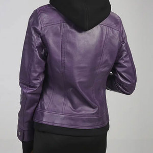 Veste en cuir véritable élégante pour femmes, qualité supérieure, vêtements d'extérieur tendance pour l'hiver, à porter au quotidien - Product Image 3