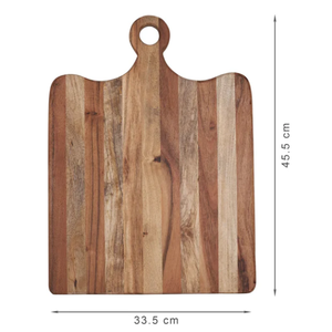 Planche à découper carrée en bois de haute qualité, design moderne et simple avec poignées, pour la cuisine, avec trou de suspension. - Product Image 2