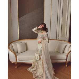 ชุดปาร์ตี้ชุดท็อปและล่างสุดสวยของผู้หญิงพร้อมชุด dupatta - Product Image 2