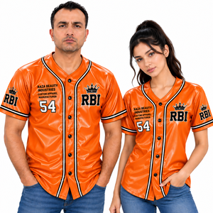 Maillot de baseball pour homme adulte, imprimé numérique, en tissu similicuir, antibactérien, séchage rapide, respirant, grande taille, anti-UV, entièrement imprimé sur le devant - Product Image 5