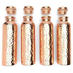 Brushed Copper Eco-Friendly Leak-Proof Insulated Water <b>Bottles</b> with Lids Modern Portable Drinkware for Home & Outdoor Use - Product Image 3
