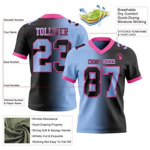 Camiseta de Fútbol Americano de Malla de Poliéster Sublimada, Personalizada con Nombre y Número del Jugador, Proveedor de Ropa Deportiva Resistente - Product Image 2