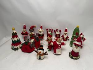 Figurines de Noël Artisanales Adorables en Fausse Fourrure : Père Noël, Ours, Bonhomme de Neige – Collection d'Ornements et Jouets Animaux pour Décoration Intérieure - Product Image 3