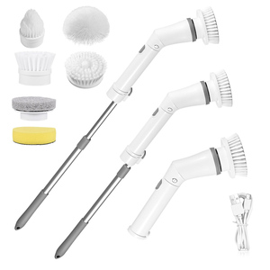 Spinning elettrico Scrubber Set Cordless spazzola telescopica ricaricabile per bagno vasca piastrelle pavimento 6 teste sostituibili 2 - Product Image 3