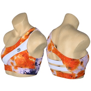 สปอร์ตบราเปิดไหล่ข้างหนึ่งของผู้หญิงเสื้อครอปเปิดหลังขนาดใหญ่พิเศษสำหรับใส่วิ่งและเล่นฟิตเนส - Product Image 1