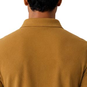 Polo homme marron moutarde à fermeture éclair, design de logo personnalisé, manches courtes, mélange de coton premium, polo de golf décontracté de luxe, tendance - Product Image 4