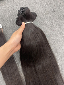 Nueva Llegada, Cabello Humano Vietnamita 100% Natural, Extensiones de Cabello Liso Natural, Doble Trama, Puntas Densas, Listo para Enviar - Product Image 3