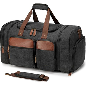 Unisex Gym Duffle <b>Bag</b> 40-55L Polyester Solid Color with Zipper Closure and Adjustable <b>Strap</b> for Sports Travel - Product Image 2