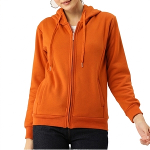 Sudadera con Capucha y Cierre de Cremallera, Unisex, de Color Sólido, Personalizada, de Manga Larga, Tejido de Forro Polar Grueso, Sudadera Cálida para Otoño/Invierno - Product Image 2
