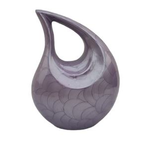 Urna para cenizas humanas Aluminio Perla púrpura Urna de cremación de lágrima grande para cenizas humanas adultas para sus seres queridos Urna funeraria - Product Image 1