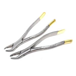 2 Pcs Orthopedic Dental Extraction Forceps Surgical Instruments Gold Handle Stainless Steel Reusable Oral Surgery Tools - Product Image 6