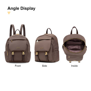 Hody Women's NEONA Nylon Rounded Rectangle Softback <b>Backpack</b> Casual Style Waterproof Zipper Hasp Closure Shoulder Strap Tab 10 - Product Image 3