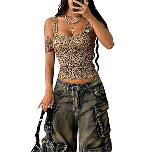 เสื้อกล้ามพิมพ์ลายตามสั่ง ทรงเข้ารูป ยืดหยุ่น สไตล์สตรีทแวร์ เสื้อสายเดี่ยวลำลอง แฟชั่น เสื้อกั๊ก รับผลิตแบบ OEM ODM เสื้อผู้หญิง - Product Image 1