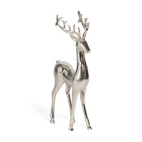 Figurine de renne de Noël en aluminium noir mat de style nordique, ornement pendentif réutilisable à faire soi-même, tailles petite/moyenne/grande, décoration