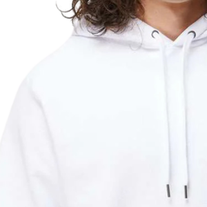 <b>Mens</b> Heavyweight Cross-Grain Hoodie <b>White</b> Color Premium Cotton Fleece Pullover <b>Sweatshirt</b> Custom Logo OEM ODM Casual Winter Wear - Product Image 5